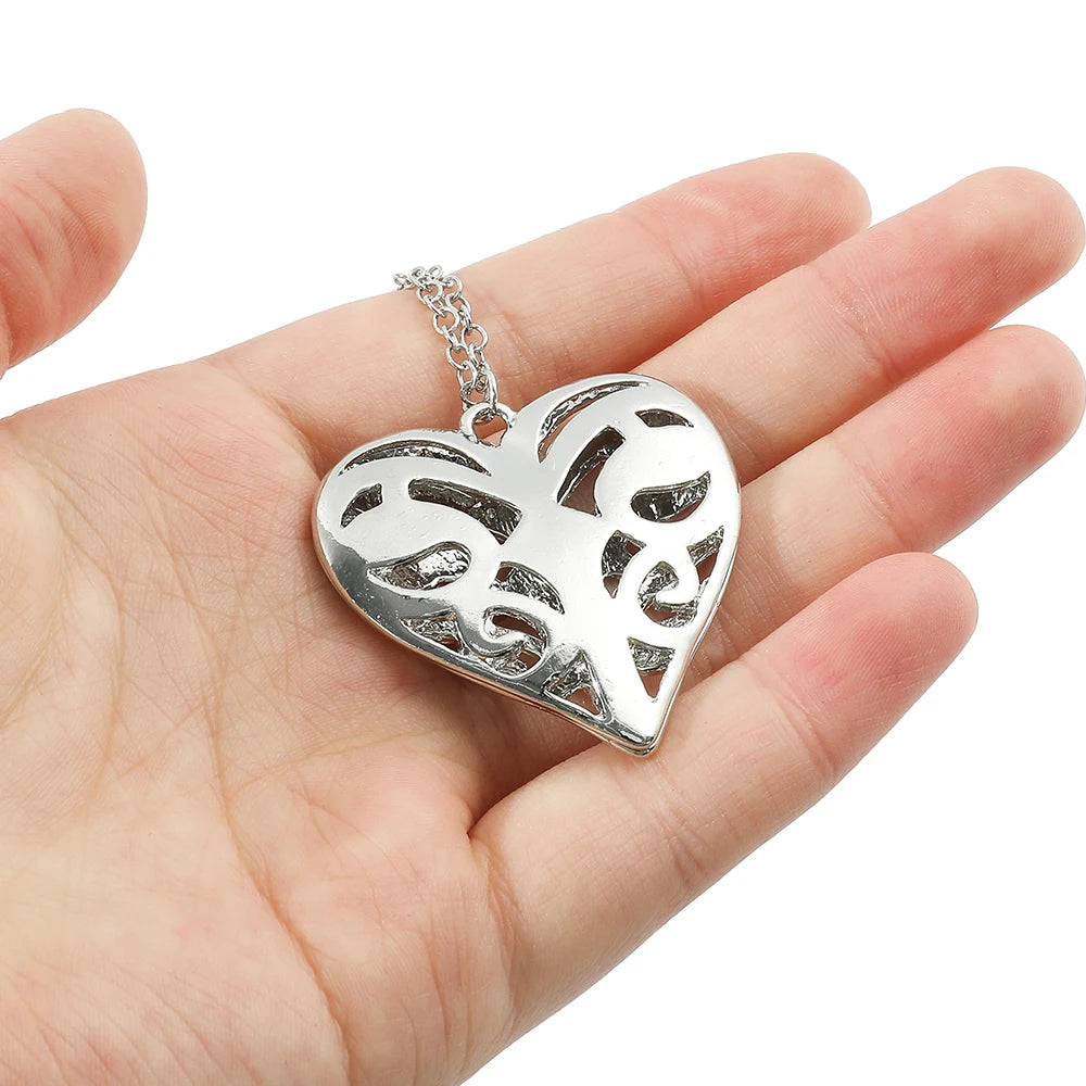 Heart Locket Real Vervain Fashion Pendant Jewelry