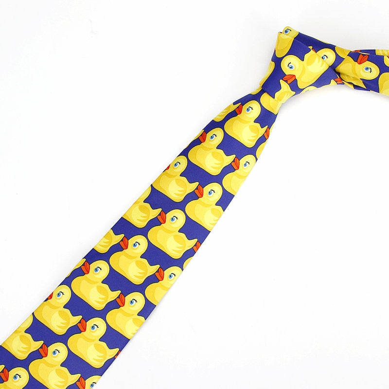 Ducky Tie Yellow Rubber Duck Necktie