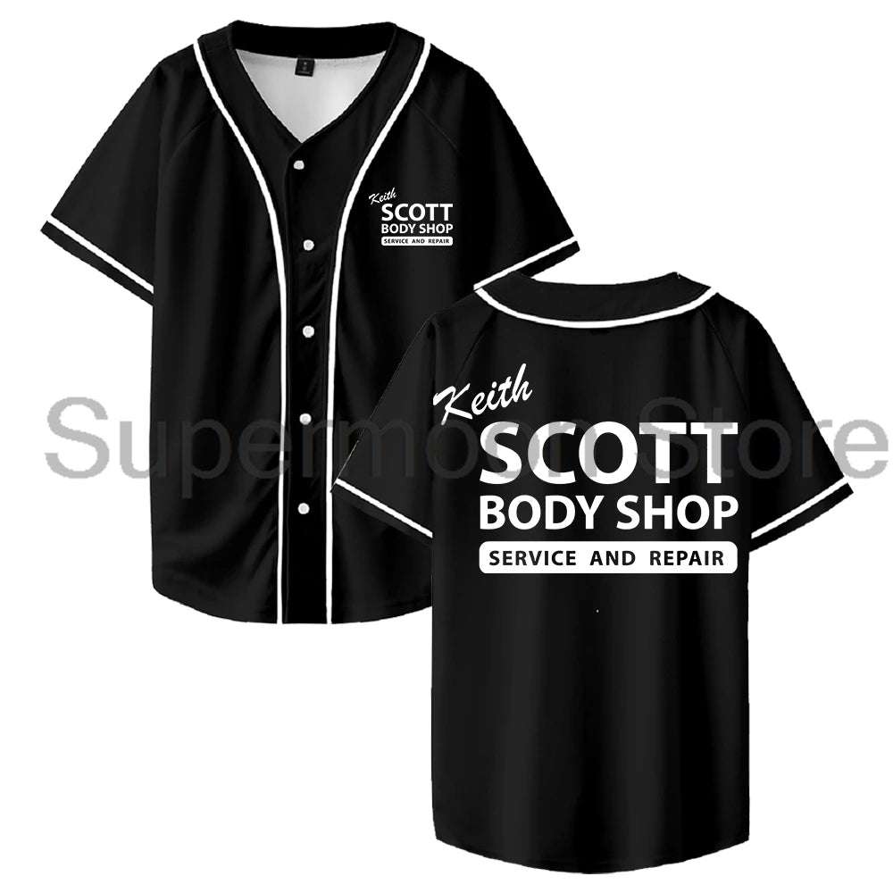 V-Neck Short Sleeve Button-up Shirts Men Women Streetwear Tops