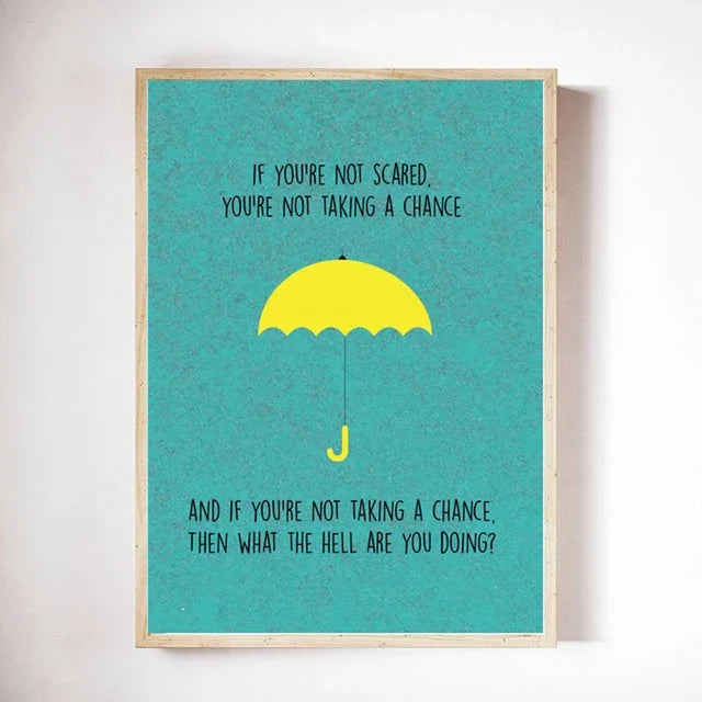 Yellow Umbrella  Canvas Wall Art