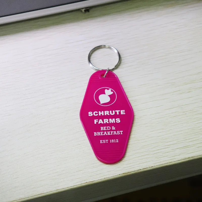 Bed Breakfast Schrute Farms Beet HOTEL KeyChain