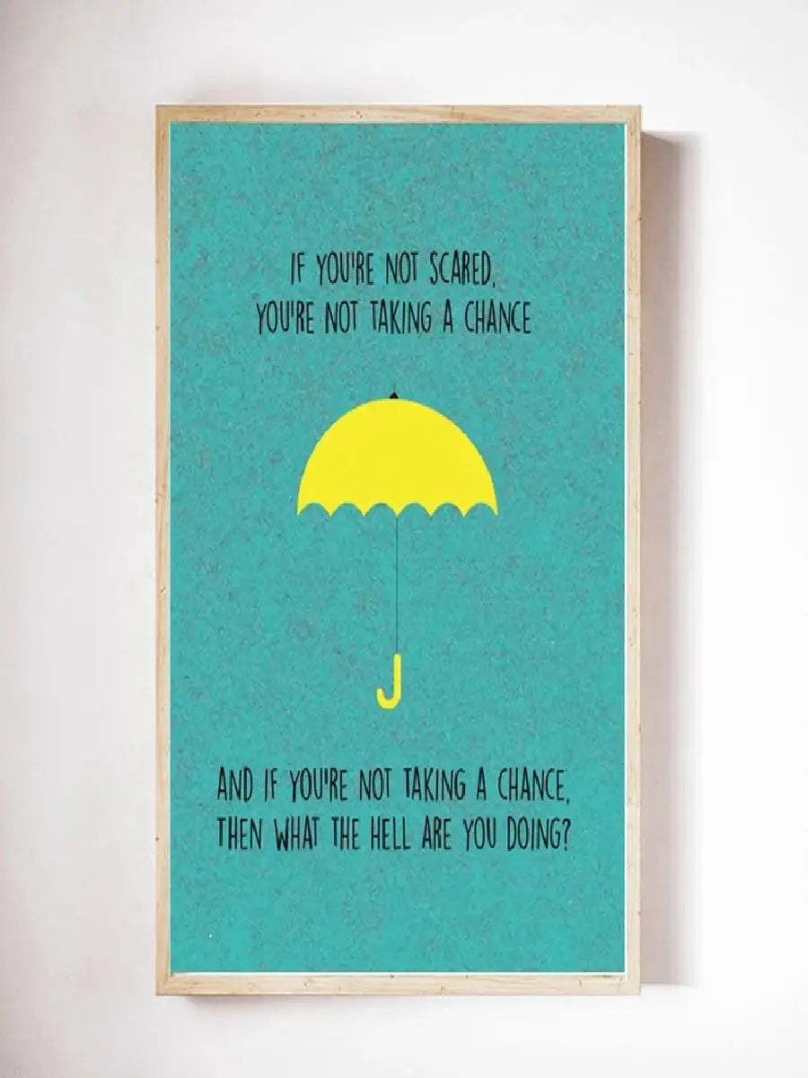 Yellow Umbrella  Canvas Wall Art