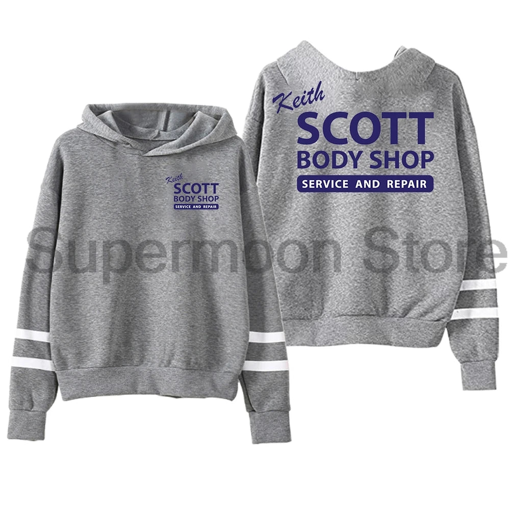 Pocketless Parallel Bars Sleeve Streetwear Men Women Hooded Sweatshirts