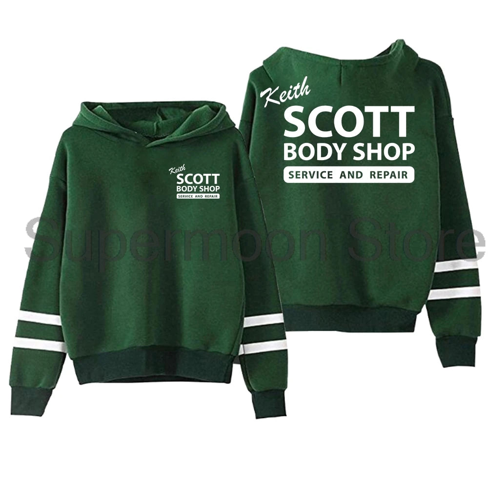 Pocketless Parallel Bars Sleeve Streetwear Men Women Hooded Sweatshirts