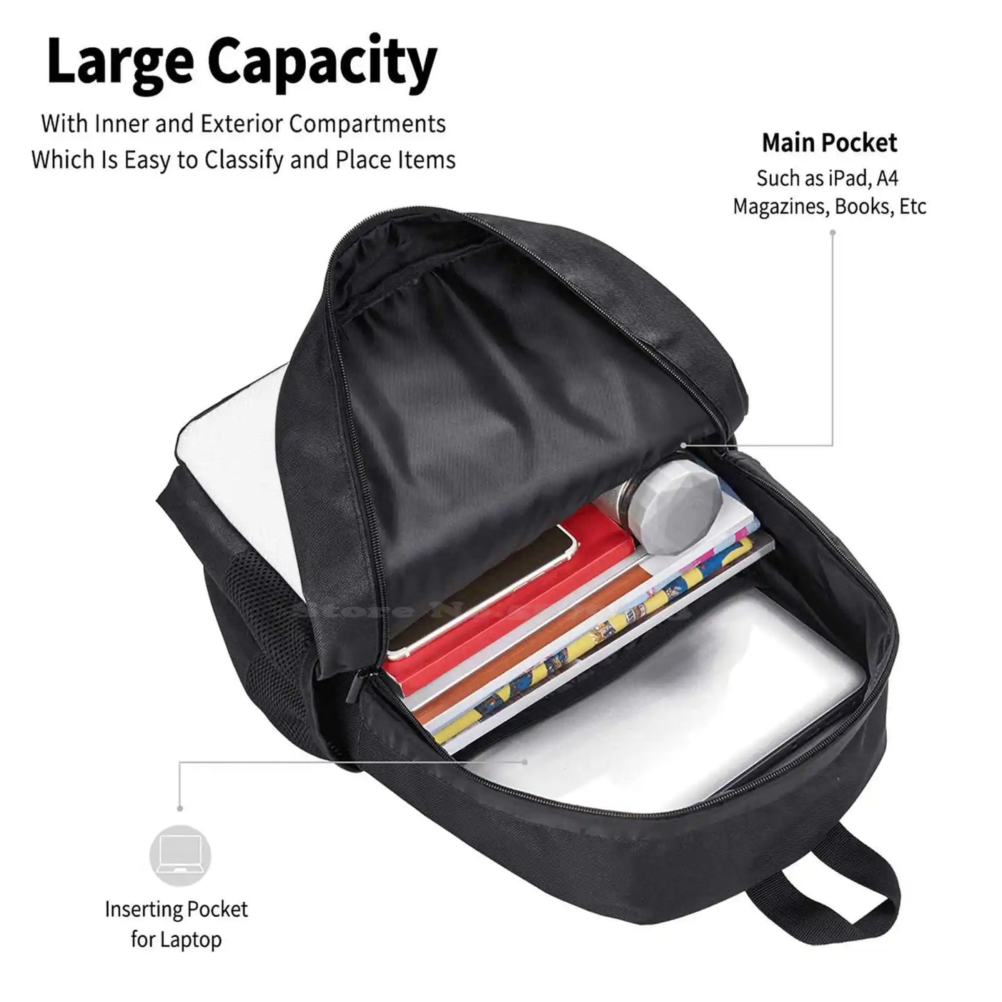 College Style Large Capacity School Backpack