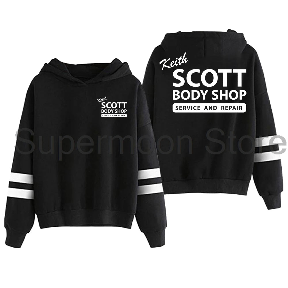 Pocketless Parallel Bars Sleeve Streetwear Men Women Hooded Sweatshirts