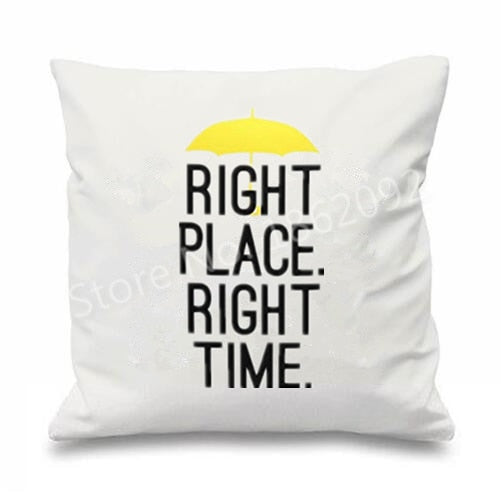 Yellow Umbrella Right Place Right Time pillowcase