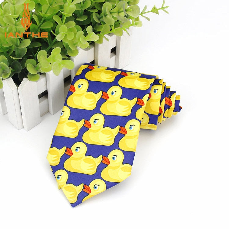 Ducky Tie Yellow Rubber Duck Necktie