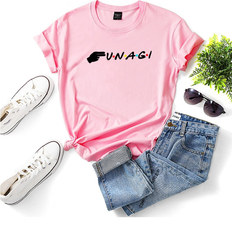 Unagi with Colored Dots T-Shirt Women Cotton