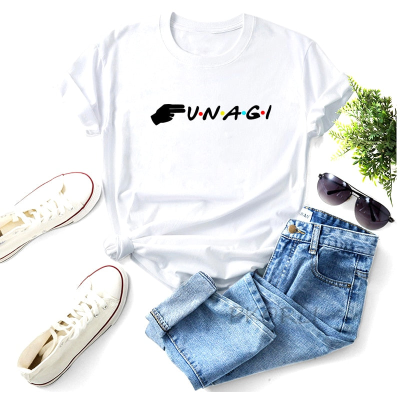 Unagi with Colored Dots T-Shirt Women Cotton