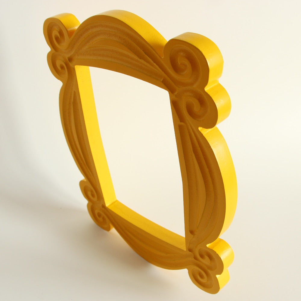 yellow wooden door frame