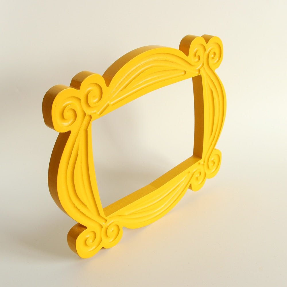 yellow wooden door frame