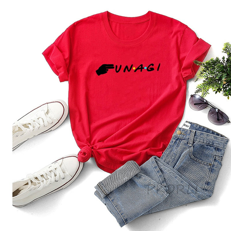 Unagi with Colored Dots T-Shirt Women Cotton