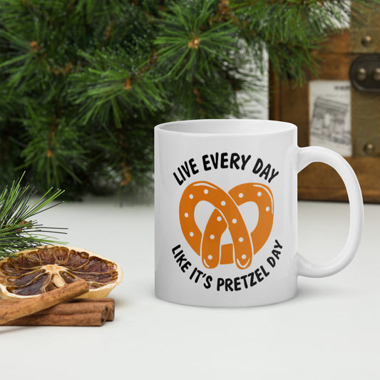 pretzel day mug